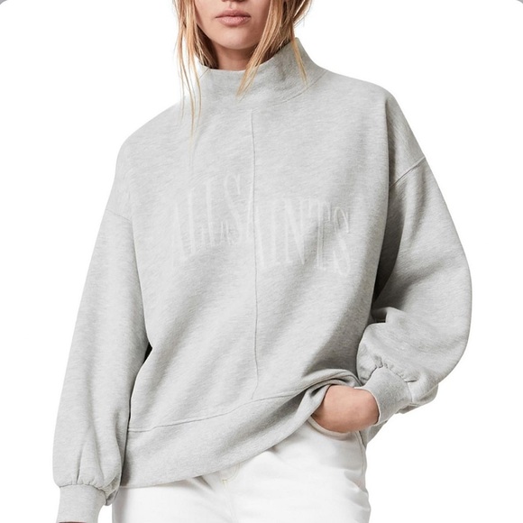 ALLSAINTS Nevarra Mock Neck Sweatshirt - Picture 4 of 13